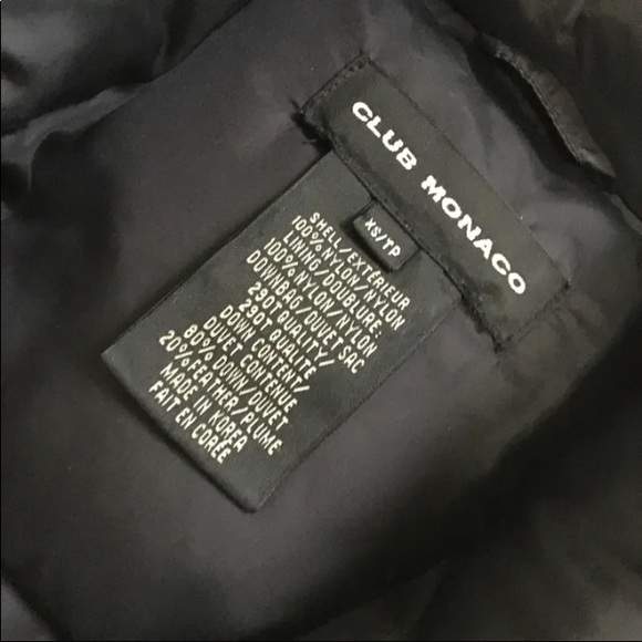 Club Monaco down filled puffer racket - Picture 2 of 5